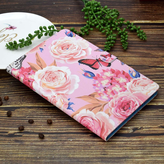 Etui do Lenovo Tab M10 Plus 10.6 Gen 3 TB-125F TB-128F, flowers and butterfly