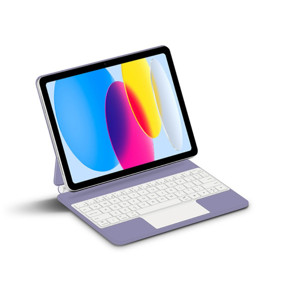 Etui z klawiaturą do iPad 11" 2025 A16 (11 gen.) / iPad 10.9" 2022 (10 gen.), Magnetic Keyboard Touchpad, fioletowe