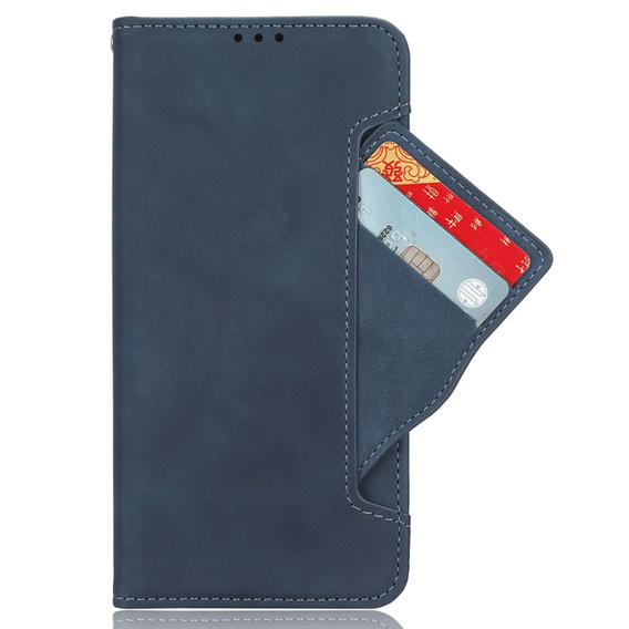 Etui z klapką do Motorola Edge 50 Fusion 5G, Card Slot, granatowe