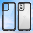 Etui do Motorola Moto G73 5G, Fusion Hybrid, przezroczyste / czarne