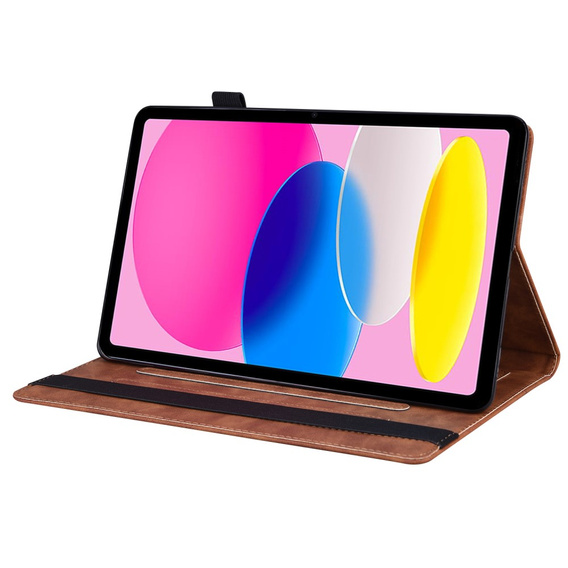 Etui do iPad 11" 2025 A16 (11 gen.) / iPad 10.9" 2022 (10 gen.), Classic, z miejscem na rysik, brązowe