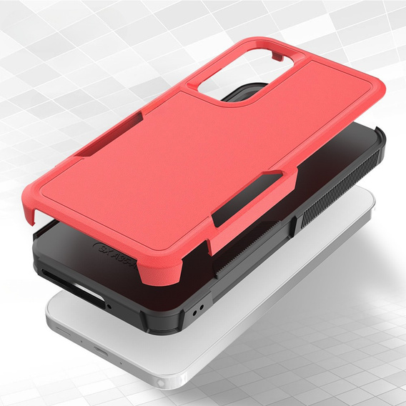 Etui pancerne do Samsung Galaxy A55 5G, Dual Shockproof, czerwone