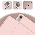 Etui do iPad 11" 2025 A16 (11 gen.) / iPad 10.9" 2022 (10 gen.), Smart Pencil, z miejscem na rysik, różowe