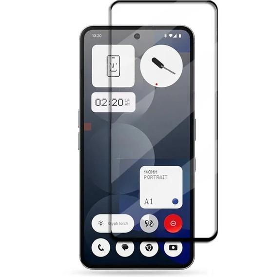 Szkło Hartowane 3D do Nothing Phone 3A Pro, czarna ramka
