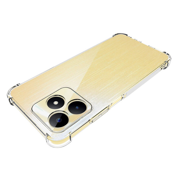 Zestaw Etui do Realme C53 4G, Dropproof, Przezroczyste + Szkło