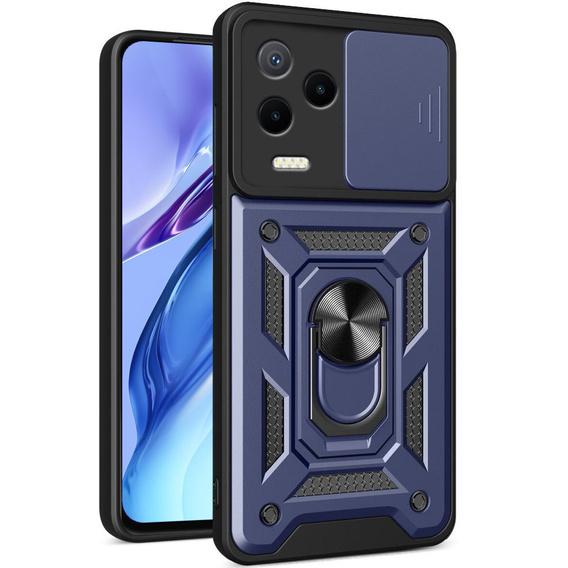 Etui pancerne do Infinix Note 12 2023, CamShield Slide, niebieskie