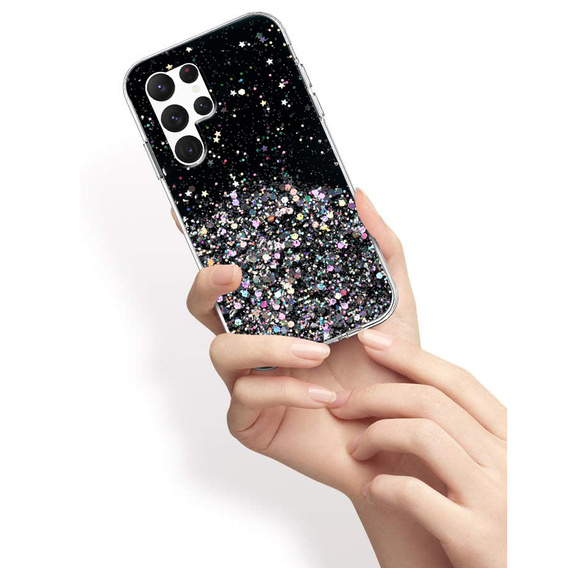 Etui do Samsung Galaxy S22 Ultra 5G, Glittery, czarne