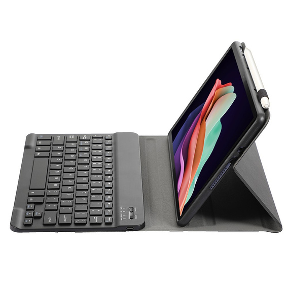 Etui z klawiaturą bluetooth do Lenovo Tab M9, Czarne
