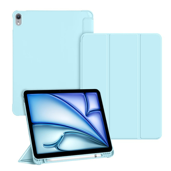 Etui do iPad Air 11" 2025/2024 (7/6 gen.), Smartcase z miejscem na rysik, niebieskie