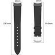 Pasek Skórzany do Samsung Galaxy Watch 4/5/6 40/42/43/44/45/46/47mm, Czarny
