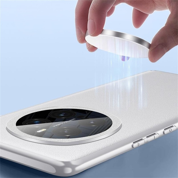 Etui do Honor Magic 7 Pro 5G, Leather Hybrid MagSafe, szary