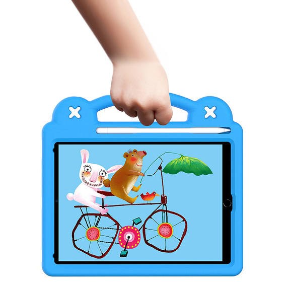 Etui do iPad 9.7" 2018/2017 (6/5 gen.) / Pro 9.7" 2016, Cute Patterns, z podstawką, Niebieskie