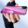 Etui do iPhone 16, Magnetic Dual Glass, fioletowe