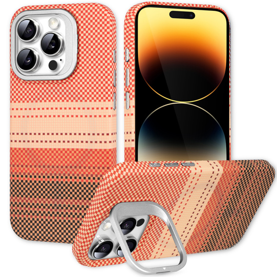 Etui do iPhone 14 Pro Max, Frame Kickstand, do MagSafe, Sunset Orange