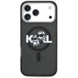 Etui Karl Lagerfeld IML Glitter Karl & Choupette Sketch Logo MagSafe do iPhone 17 Pro Max