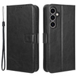 Etui z klapką do Samsung Galaxy S23 FE, Crazy Horse Wallet, czarne