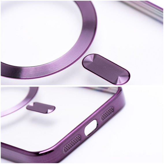 Etui do iPhone 16 Pro, Electro MagSafe, fioletowe + Szkło na ekran