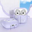 Silikonowe etui z motywem kociej łapki z brelokiem do Apple AirPods Pro 3