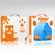 Etui DUX DUCIS dla dzieci do Samsung Galaxy Tab A9, Cartoon Panda, Pancerne ochronne, Niebieskie