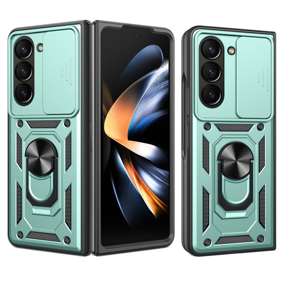 Etui pancerne do Samsung Galaxy Z Fold5 5G, CamShield Slide, zielone