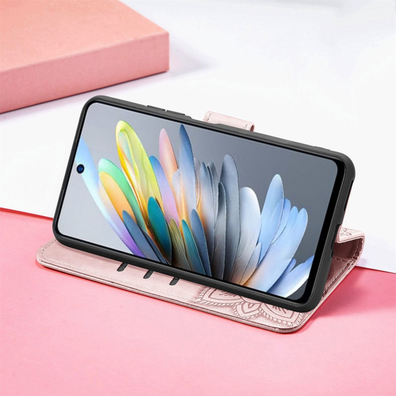 Etui z klapką do Motorola Moto G15 / Motorola Moto G15 Power, Butterfly, różowe rose gold