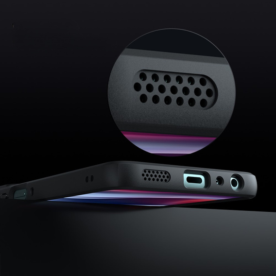 Etui do Xiaomi Redmi 15 5G / 4G, z ochroną aparatu, przezroczyste z czarnymi bokami