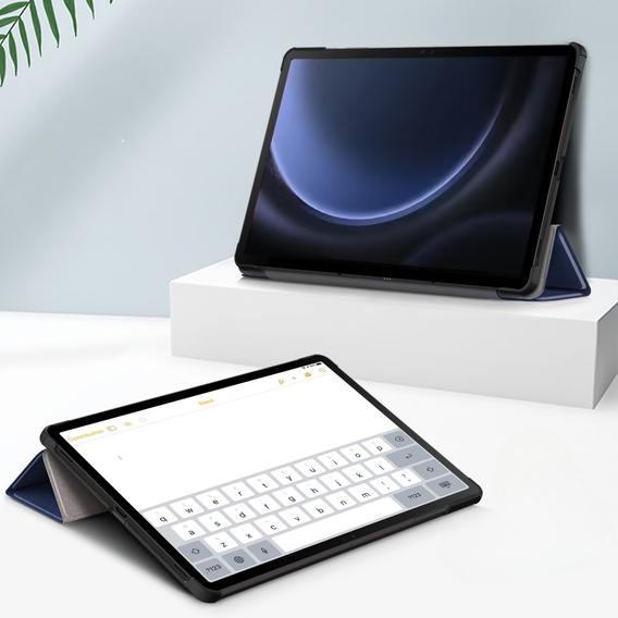 Etui do Samsung Galaxy Tab S9 FE+ Plus, Smartcase z miejscem na rysik, granatowe