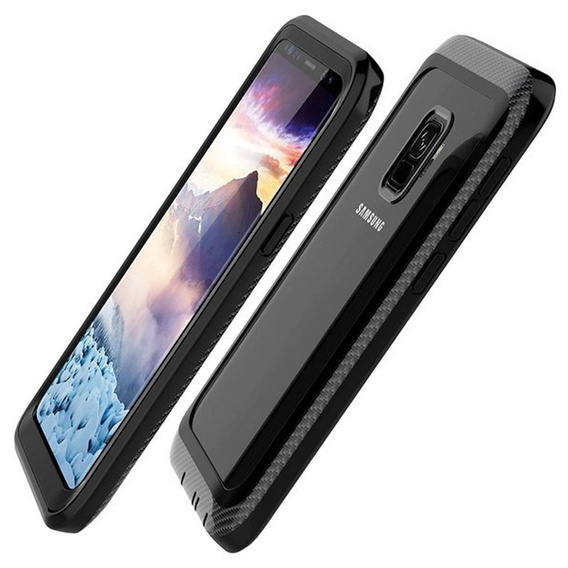 Etui do Samsung Galaxy S9, Shockproof, z folią, czarne