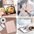 Etui do iPad Pro 12.9" 2022/2021/2020 (6/5/4 gen.), Smart Pencil, z miejscem na rysik, różowe