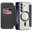 Etui z klapką do Samsung Galaxy S24+ Plus, RFID Wallet MagSafe z ochroną aparatu, czarne