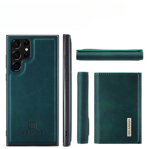 Etui do Samsung Galaxy S23 Ultra, DG.MING 2in1, zielone