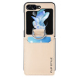 Etui do Samsung Galaxy Z Flip7 FE / Z Flip6, Card Slot Ring Case, beżowe