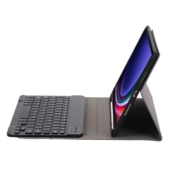 Etui z klawiaturą do Samsung Galaxy Tab S9, Leather Pen Slot, czarne