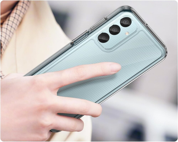 Etui do Samsung Galaxy M15 5G, Fusion Hybrid, przezroczyste / czarne