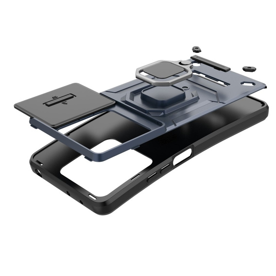 Etui KickStand Camera Lens do Xiaomi Redmi Note 13 Pro 5G, szare