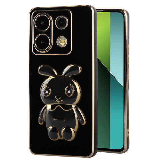 Etui do Xiaomi Redmi Note 13 Pro 5G, Rabbit, czarne + Szkło Hartowane 9H