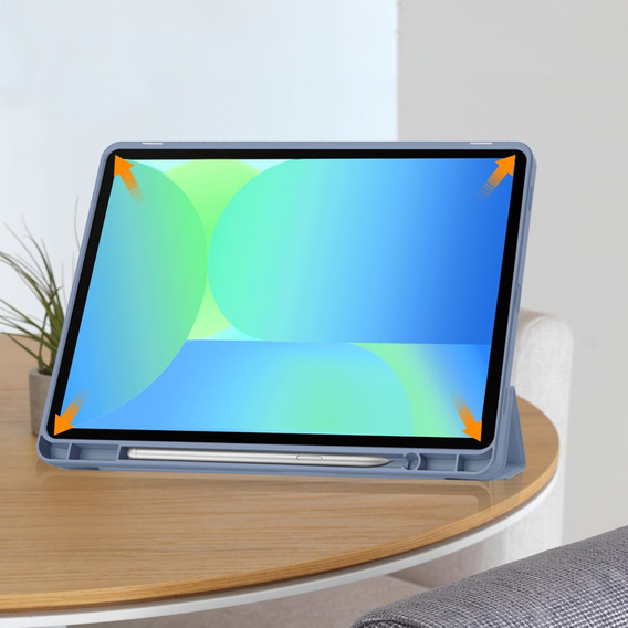 Etui do Samsung Galaxy Tab S10 FE+ Plus, Smartcase z miejscem na rysik, granatowe