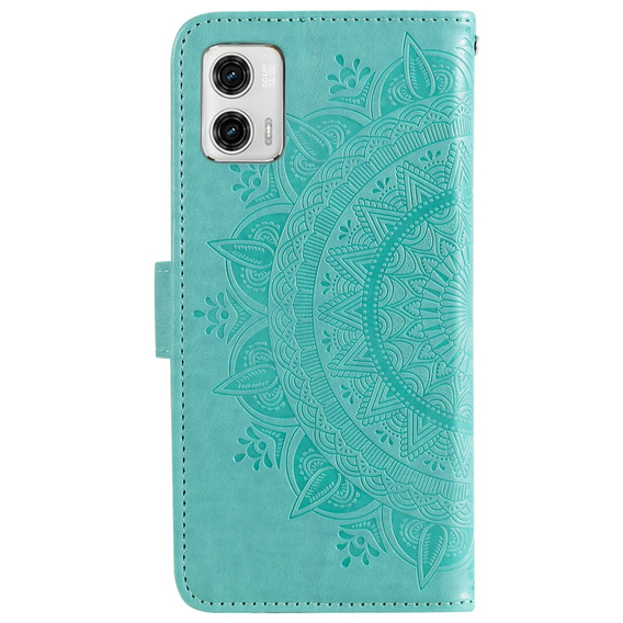Etui z klapką do Motorola Moto G73 5G, Mandala, zielone