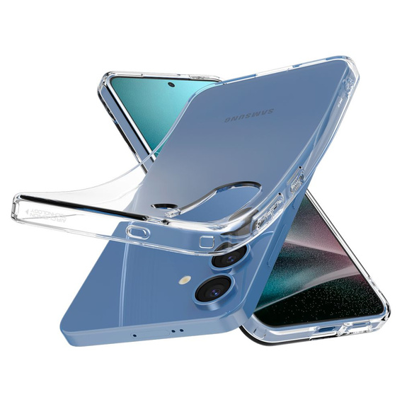 Etui Spigen do Galaxy S25+ Plus, Liquid Crystal, przezroczyste + Szkło hartowane 9h