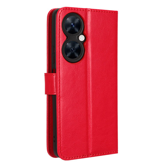 Etui z klapką do Huawei Nova 11i, Crazy Horse Wallet, czerwone