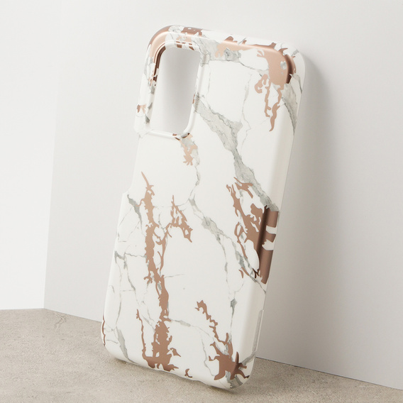 Etui do Samsung Galaxy A14 4G/5G, Suritch Full Body Marble, białe