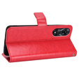 Etui z klapką do Oppo A78 5G, Crazy Horse Wallet, czerwone