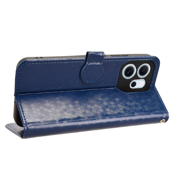 Etui z klapką do Oppo Reno 14F, Wallet Rhombus, niebieskie