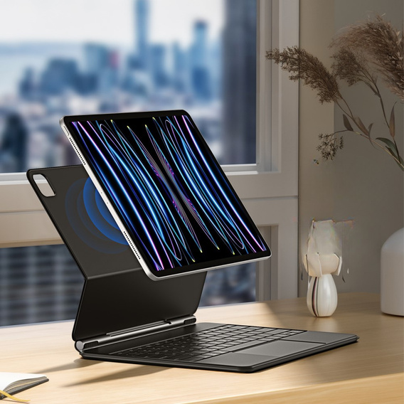 Etui z klawiaturą do iPad Pro 12.9" 2022/2021/2020 (6/5/4 gen.), Dux Ducis Keyboard TouchPad, czarne