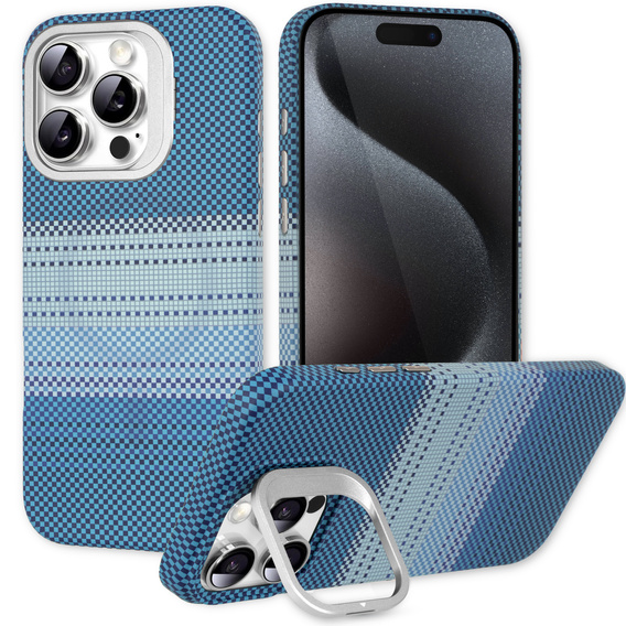 Etui do iPhone 15 Pro Max, Frame Kickstand, do MagSafe, Moon Blue