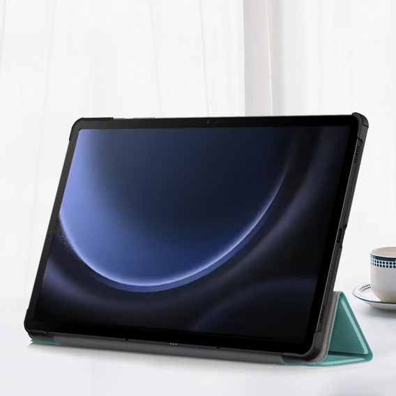 Etui do Samsung Galaxy Tab S9 FE+ Plus, Smartcase z miejscem na rysik, zielone