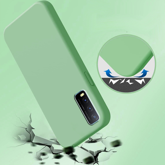 Etui do Vivo Y20S / Y11S, Silicone Lite, miętowe