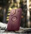 Etui pancerne do Samsung Galaxy S25+ Plus, Dexnor CamProtect MagSafe, czerwone (Dwie ramki)
