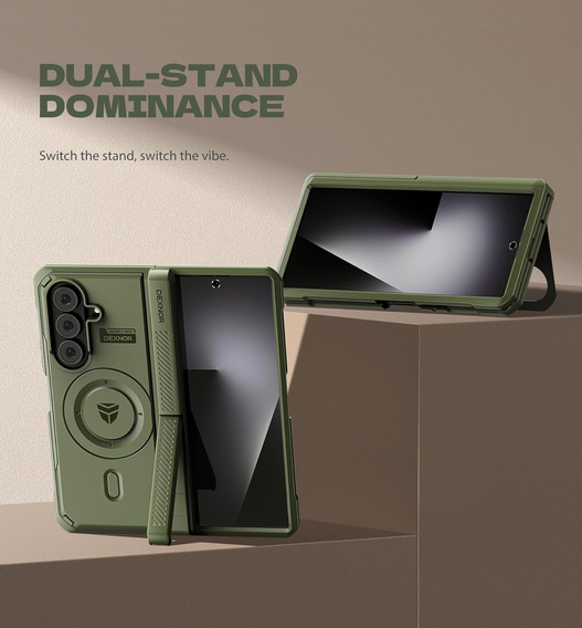 Etui pancerne Dexnor Magnetic z podwójnymi podstawkami do Samsung Galaxy Z Fold7