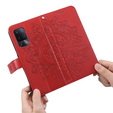 Etui z klapką do Oppo Reno5 Z / A94 / A95 5G, Mandala, czerwone